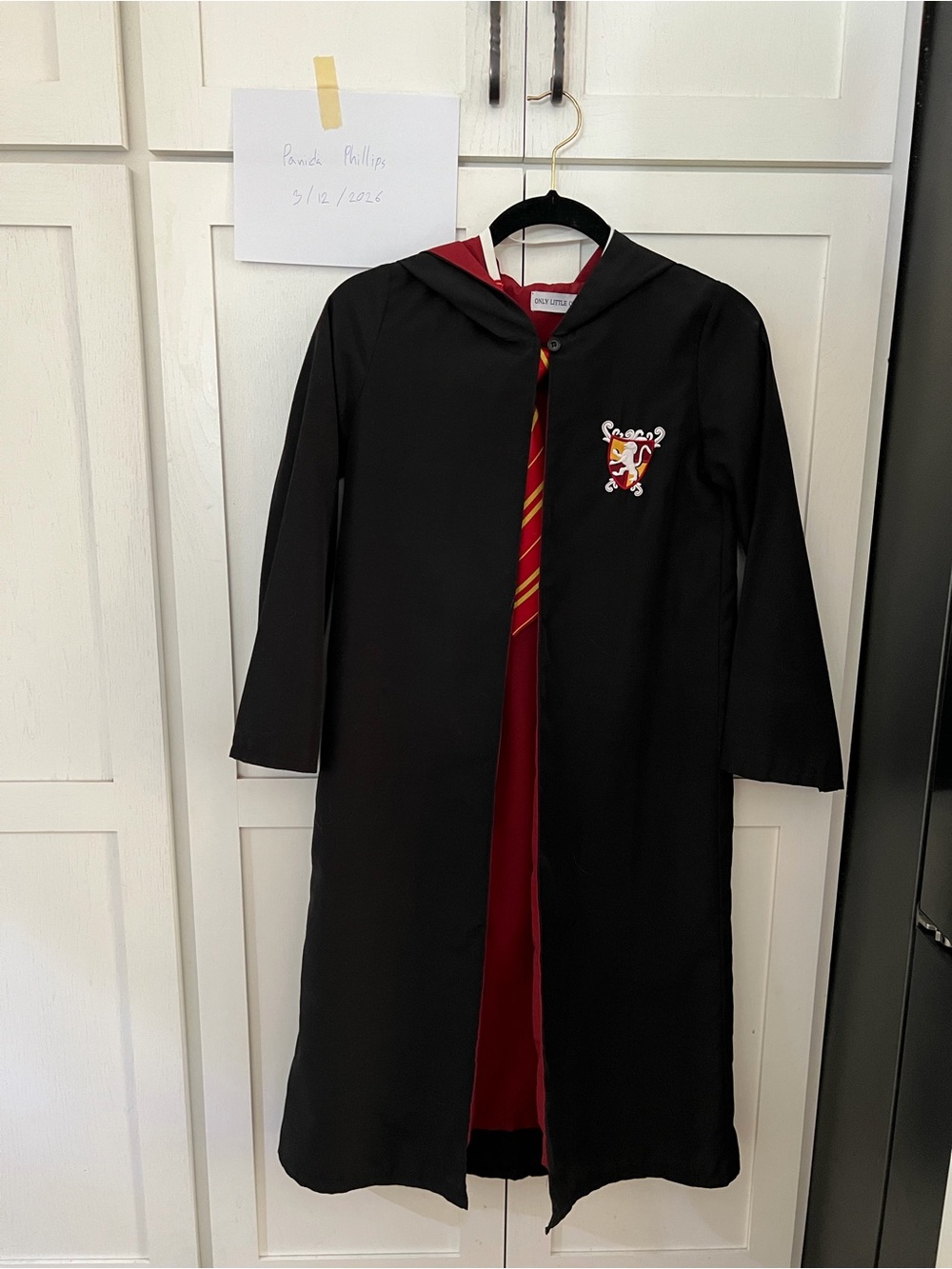 Only little once Wizard Robe with Red Lining and tie